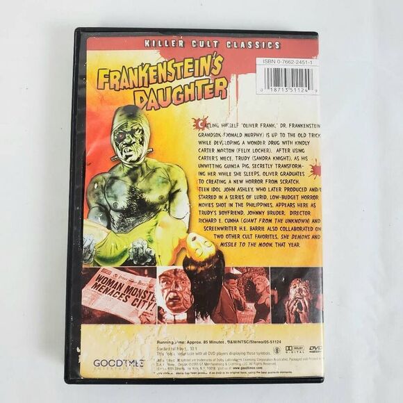 Frankenstein’s Daughter DVD Killer Cult Classics Sandra Knight John Ashley - Picture 3 of 3